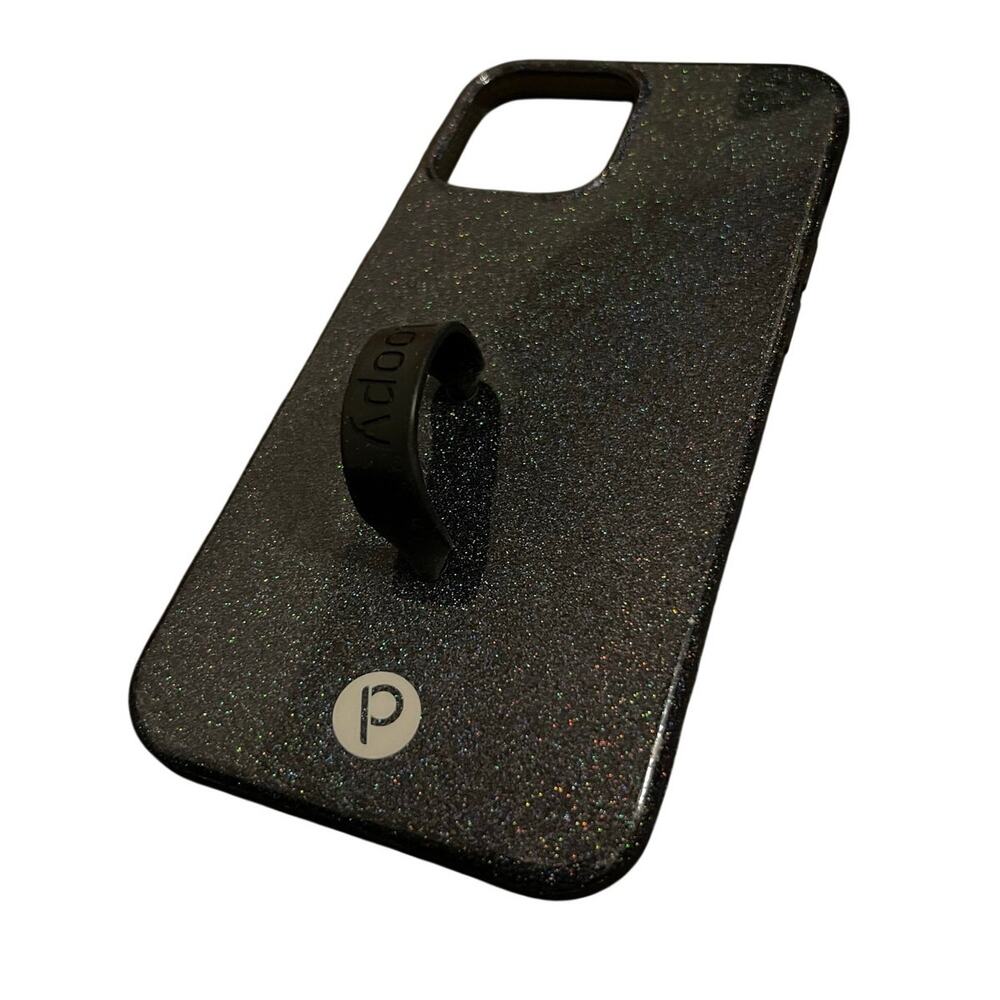 Loopy Phone Case - 12 Pro Max - Black Glitter